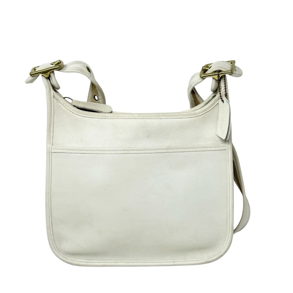 COACH Vintage Legacy Zip Ivory Crossbody Shoulder Handbag Leather Purse # A7B 99